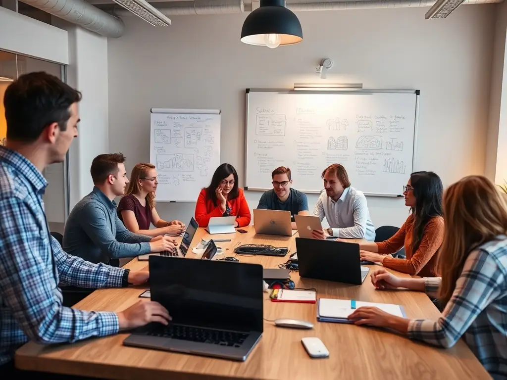 People siting in a meeting room