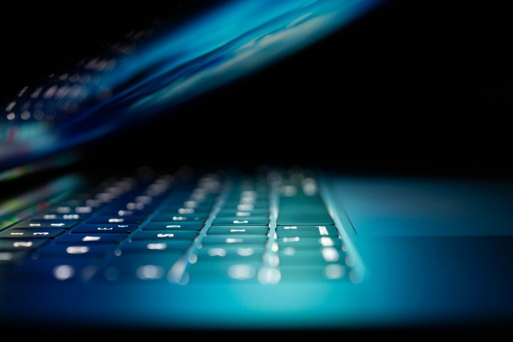 Image of a laptop keyboard blurred