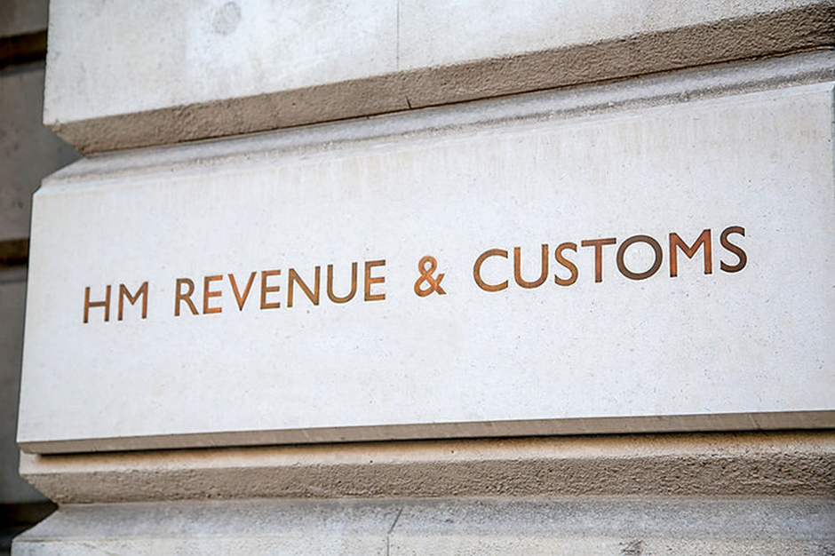 HM Revenue and Customs writing on a wall